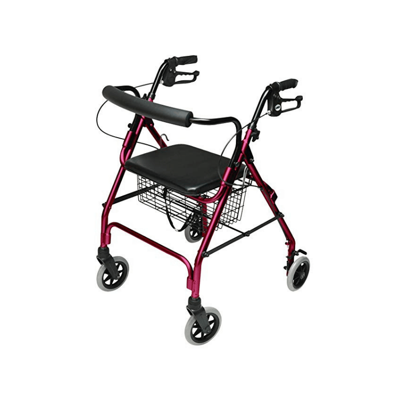 Lumex Walkabout Lite Four-Wheel Rollators - Lightweight 14.5 lbs - Senior.com Rollators